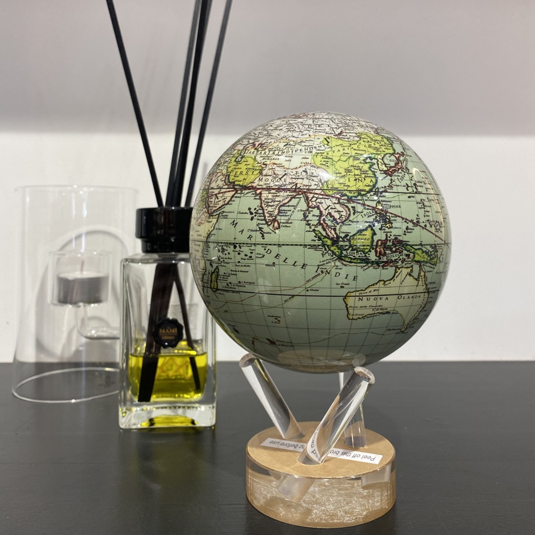 🌎 Mova Globe Terrestre Antique Blanc 🎁 Mova globe pas cher ❤️ Cadeau